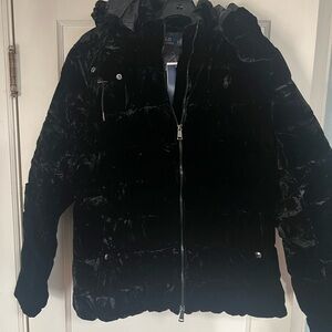 Ralph Lauren Black Velvet Puffer Jacket